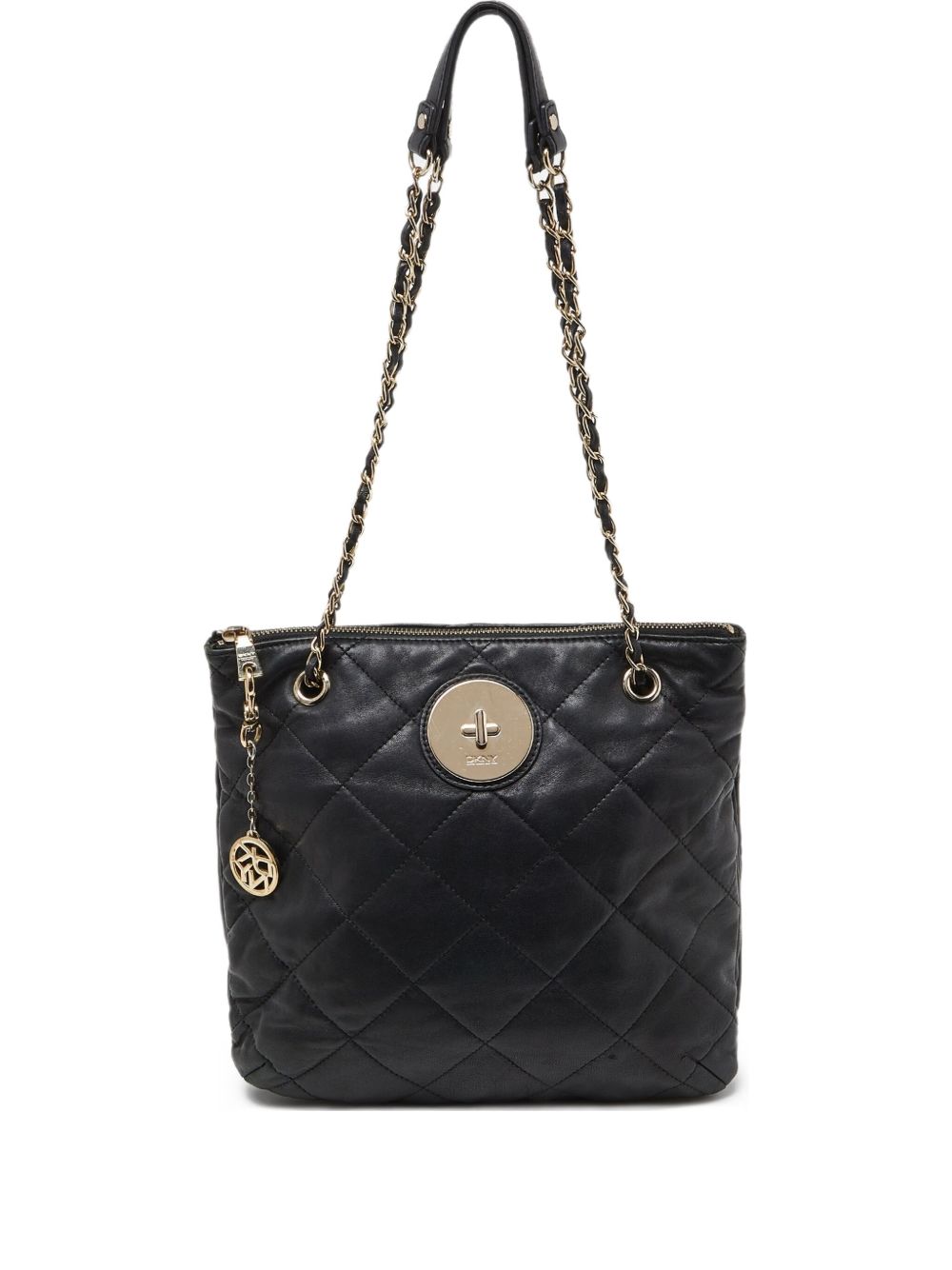 Quilted leather shoulder bag - Black
