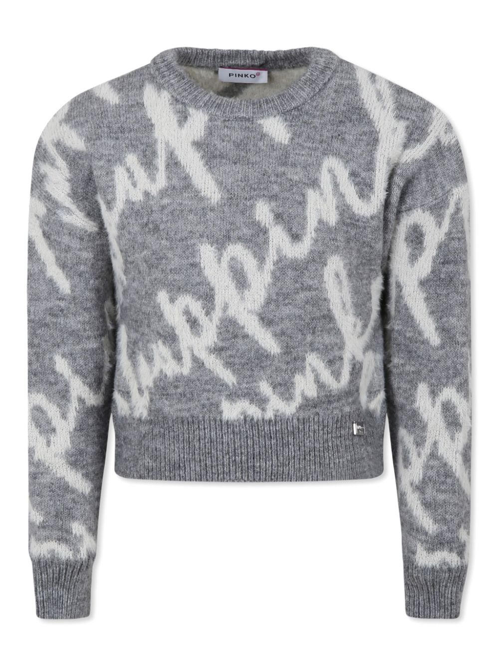 Logo-intarsia sweater - Grey