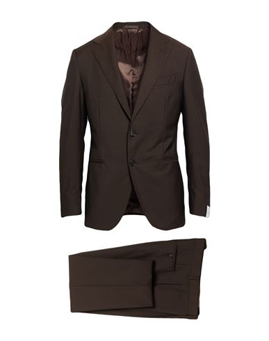 Man Suit Dark brown Size 42 Wool, Mohair wool