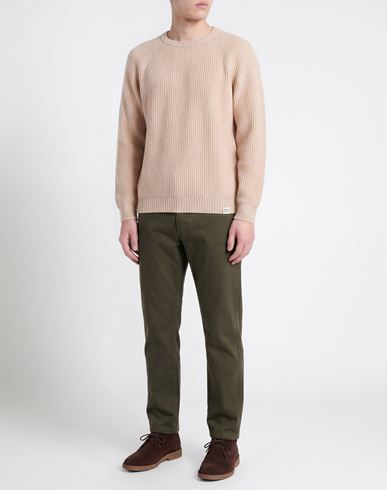 Man Sweater Beige Size L Virgin Wool