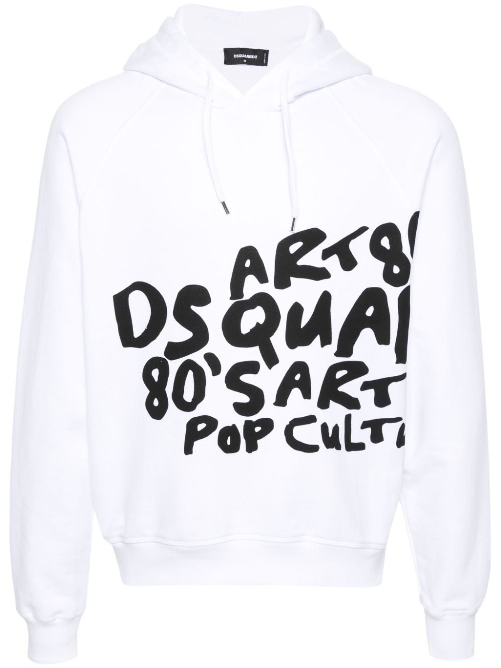 Logo-print cotton hoodie - Black