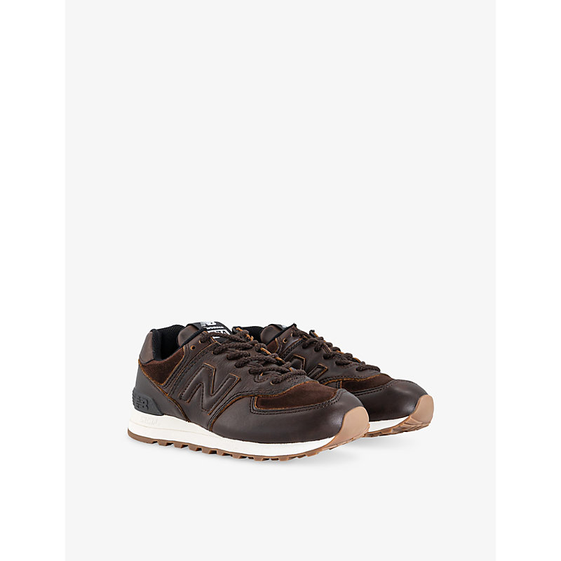 Womens 574 Leather Trainers