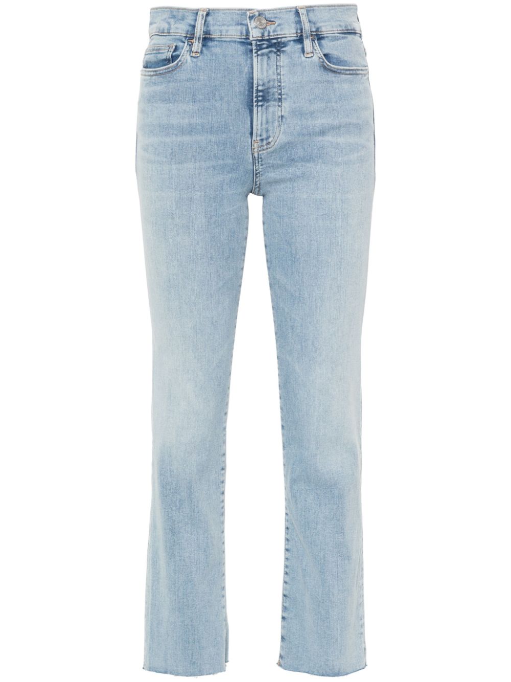 High-rise straight-leg jeans - Blue