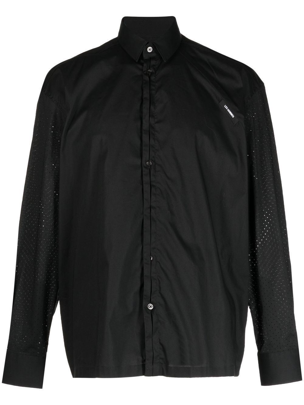 Logo-patch shirt - Black