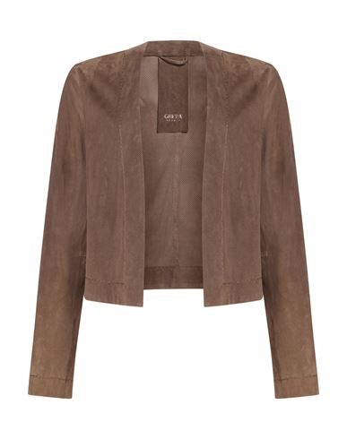 Woman Jacket Khaki Size 12 Lambskin