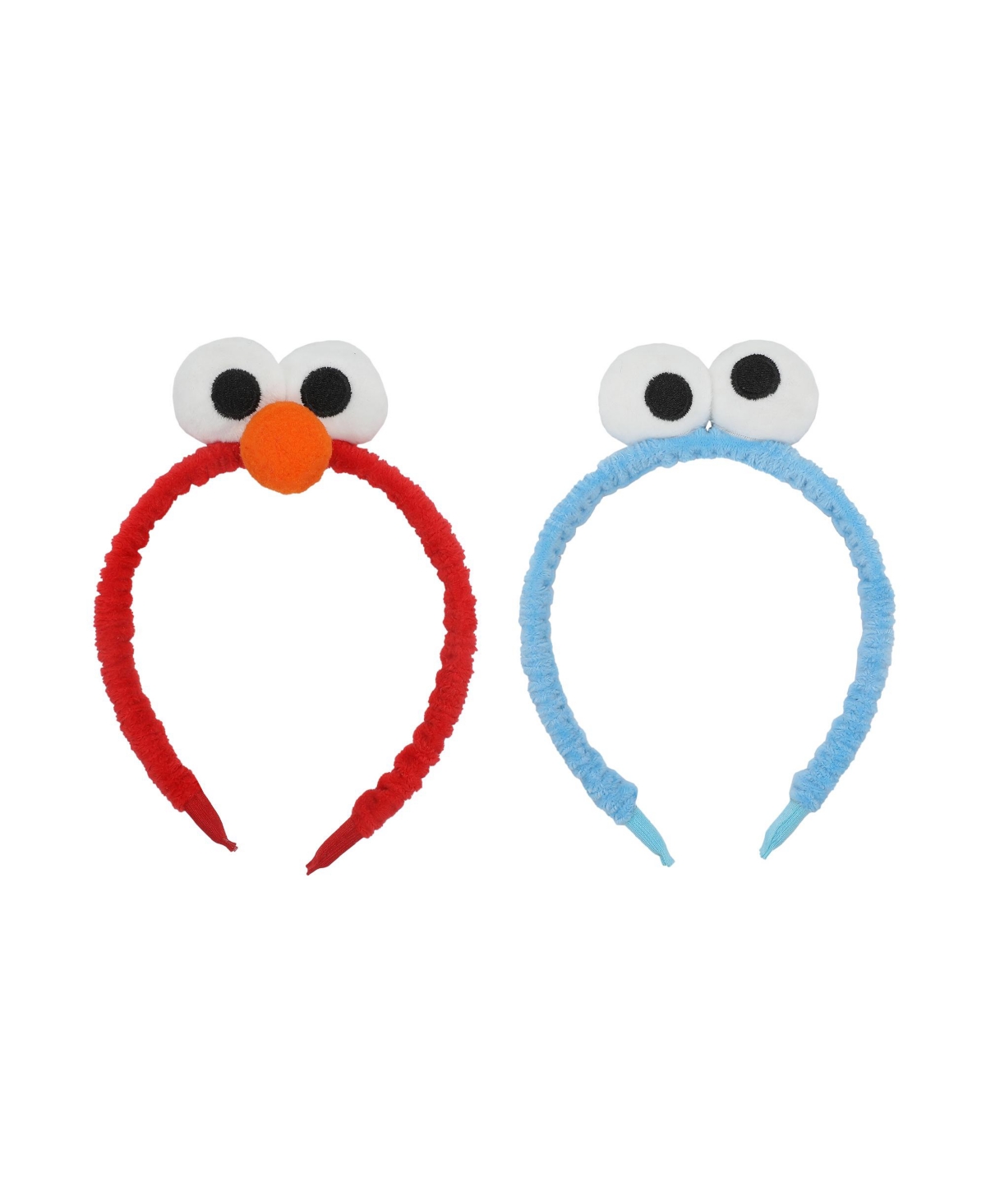 Elmo and Cookie Monster Cosplay Character Headbands (Set of 2) - Red  blue