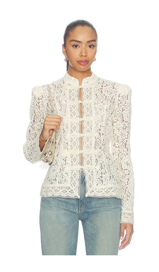 Steve Madden Lace Aberdeen Top in Cream. XS. Also in
