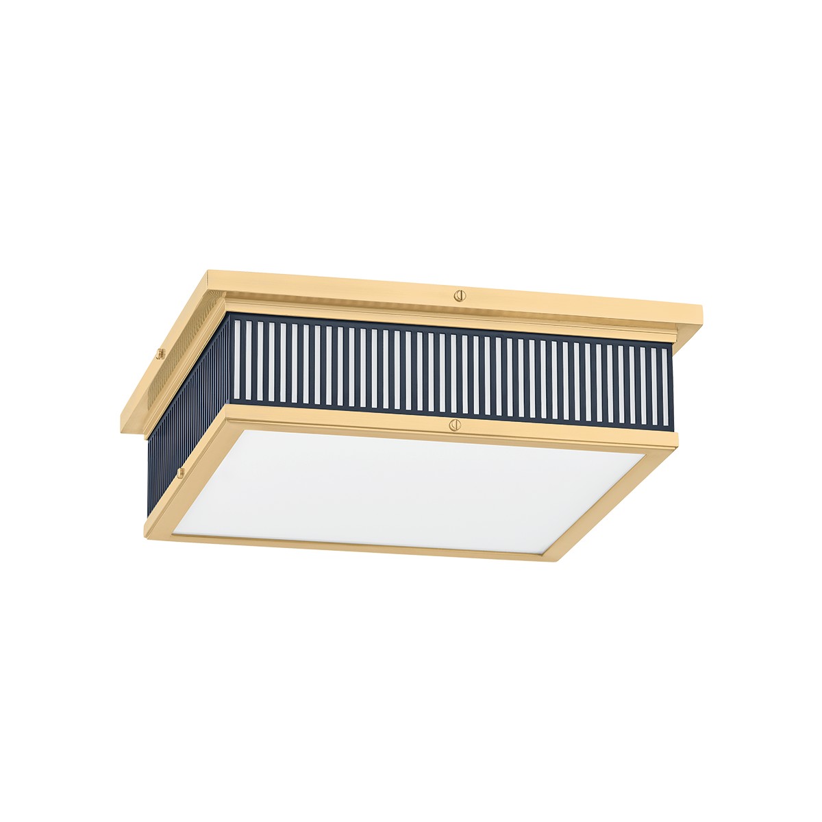 Aged Brass Distressed Bronze LED Flush Mount from the Ashdown Collection
