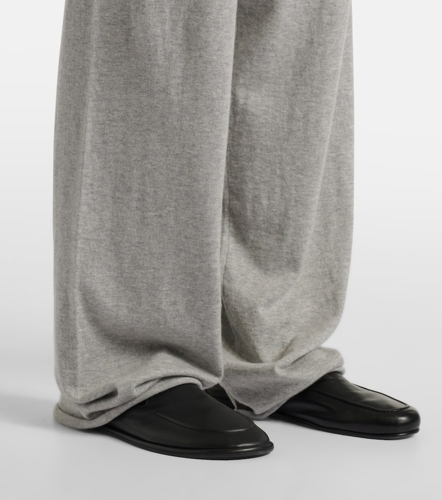 N°353 Relax cotton and cashmere wide-leg pants
