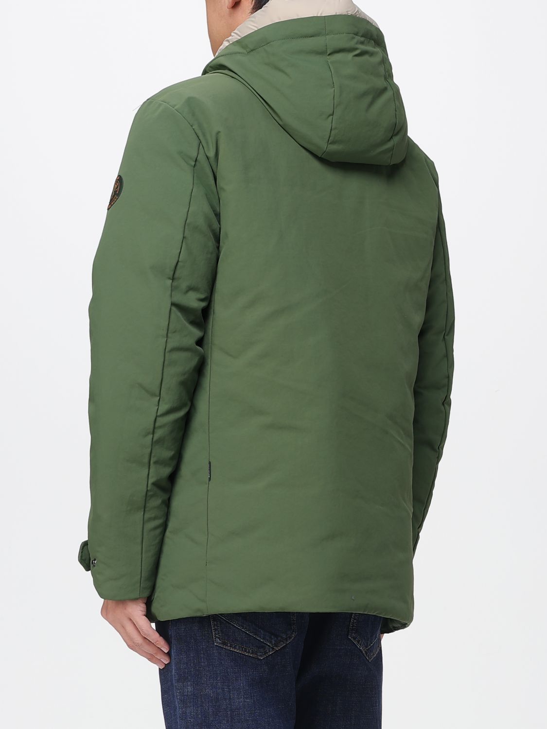 Coat Men color Green