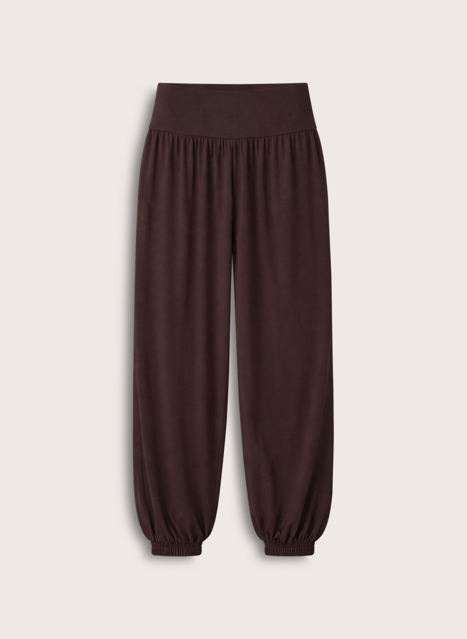 Otis Jersey Balloon Trousers Dark Chocolate