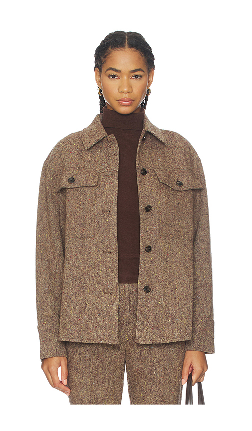 ALIGNE Charlie Wool Overshirt in Sand Flec. S also in L