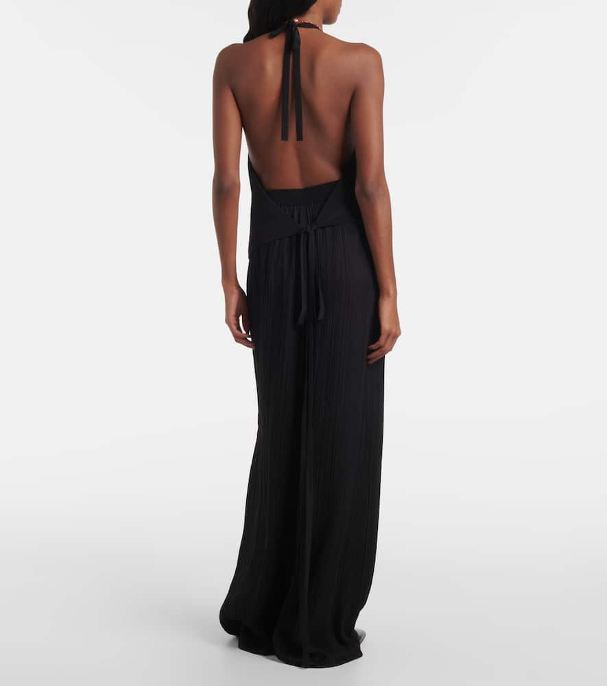 Suez pleated halterneck vest