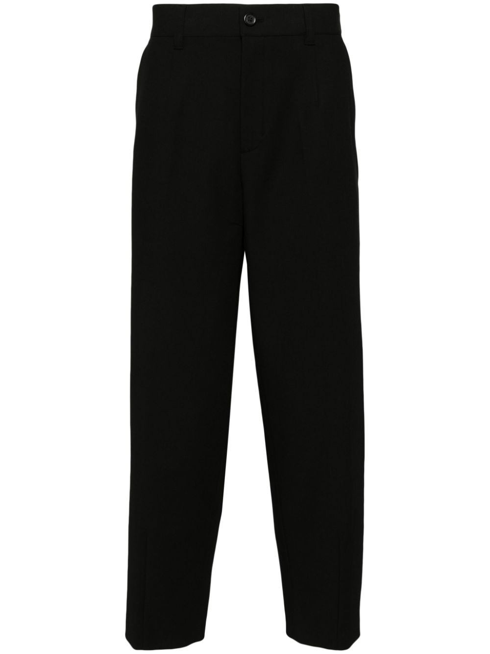 Half banding tapered pants - Black