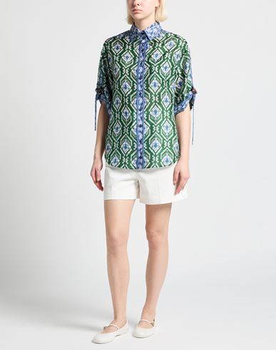 Woman Shirt Green Size 0 Silk