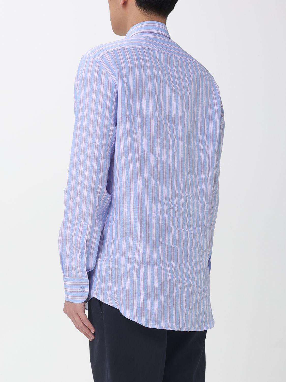 Shirt Men color Gnawed Blue