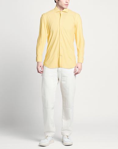 Man Shirt Yellow Size 16 ½ Polyamide, Elastane