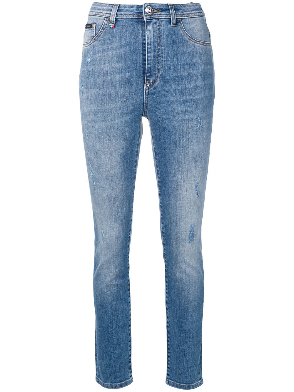 High-waisted skinny jeans - Blue