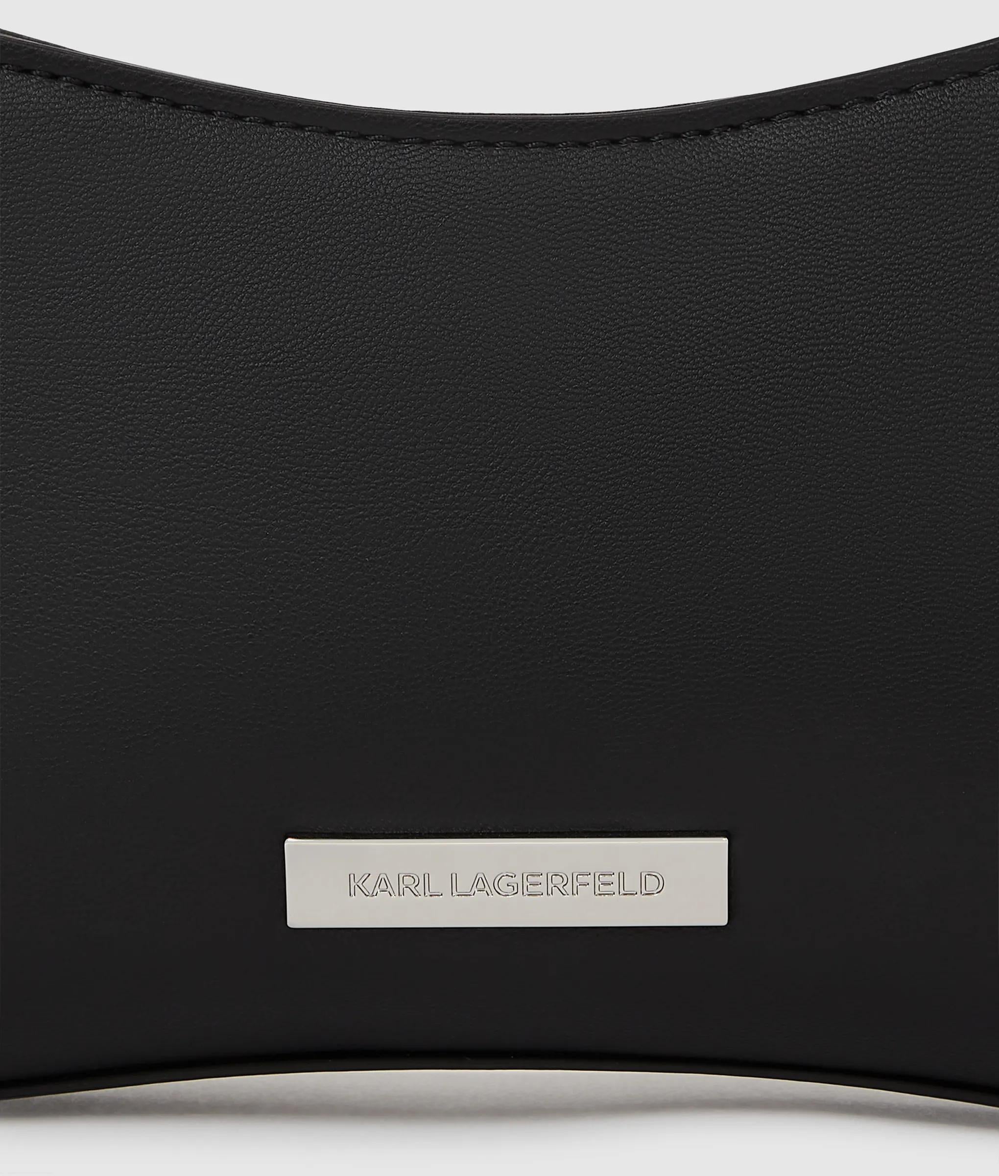 Karl Lagerfeld - Mini Sac Porté Épaule Lisse Ikon, Femme, Noir, : One