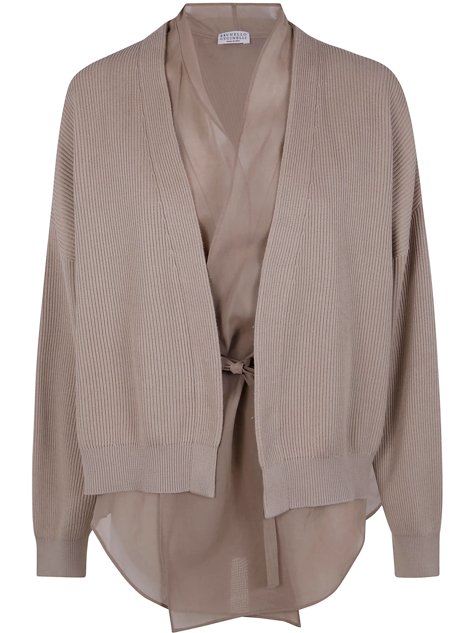 Layered cardigan - Neutrals