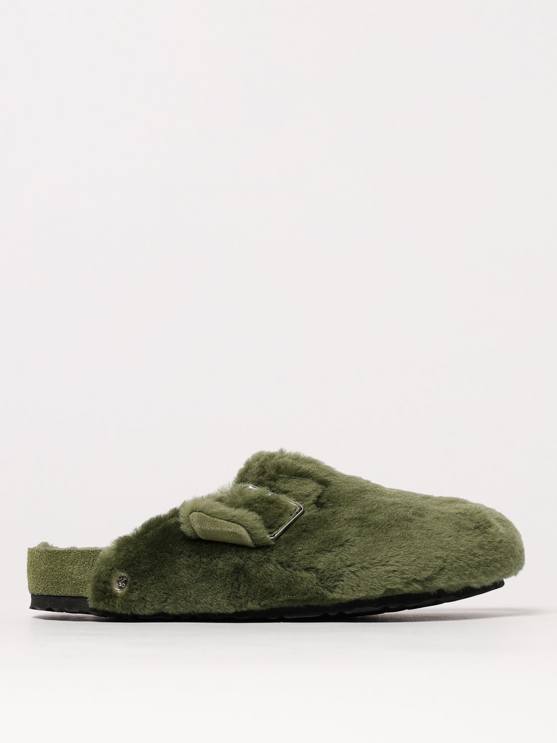 Birkenstock Boston 1774 Slipper mit Shearling - Grün