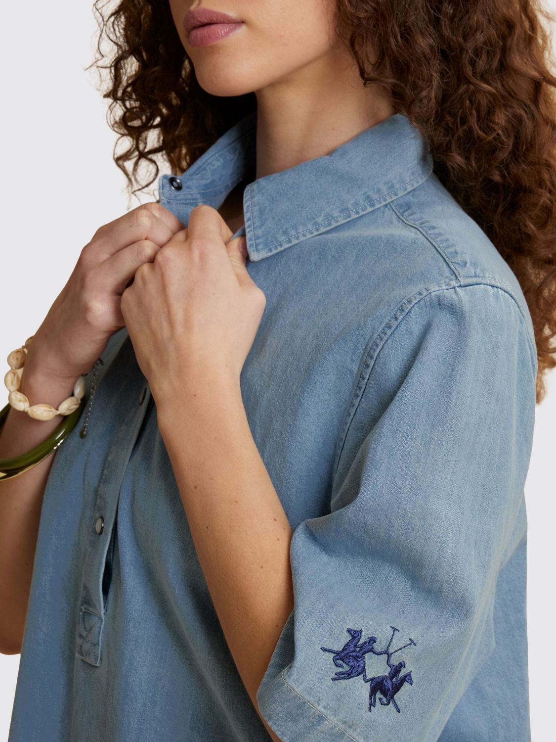 Polo Shirt Woman color Indigo
