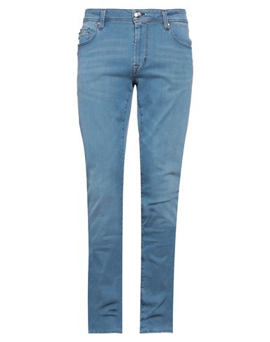 Man Jeans Blue Size 36 Cotton, Polyester, Elastane