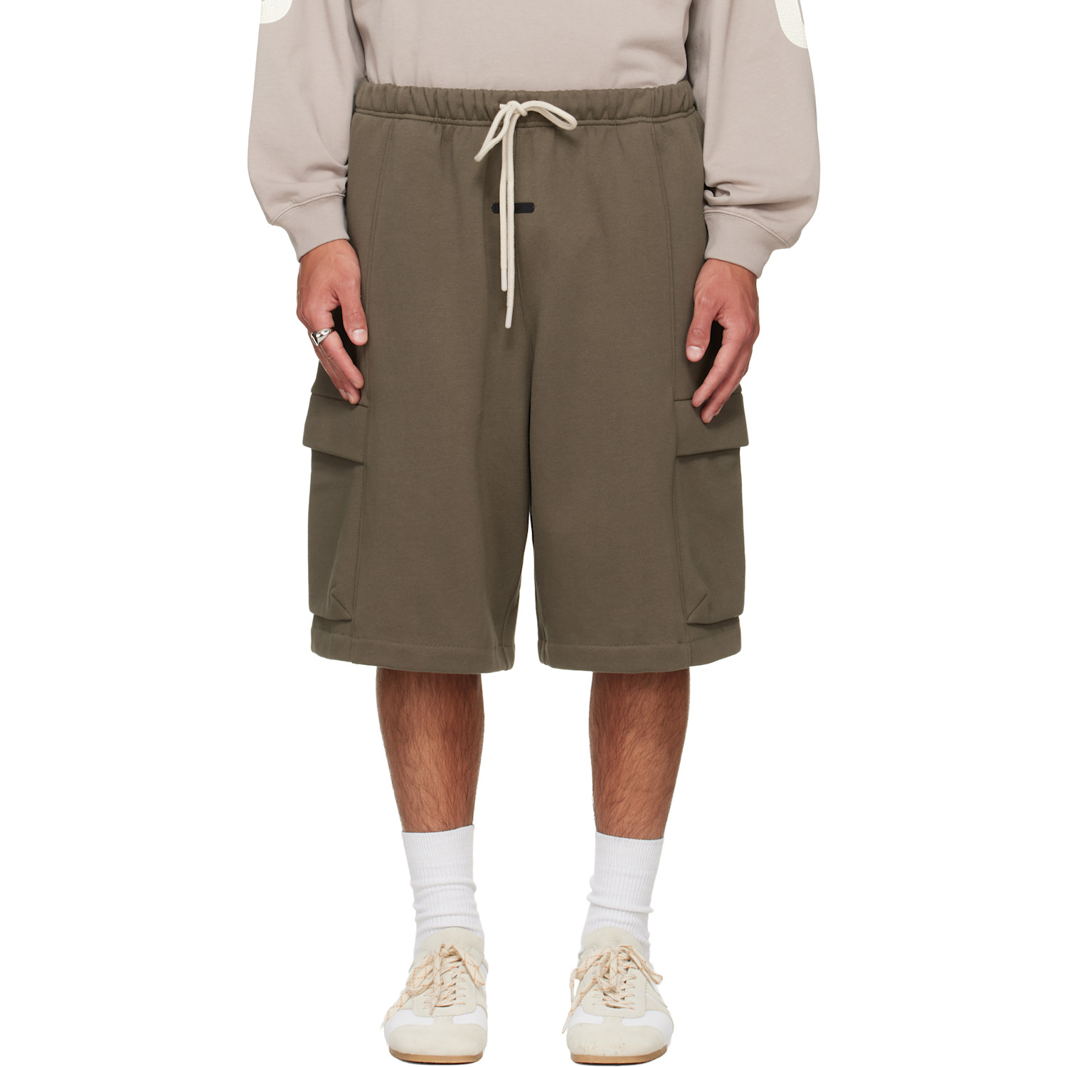 Khaki Cargo Basketball Shorts