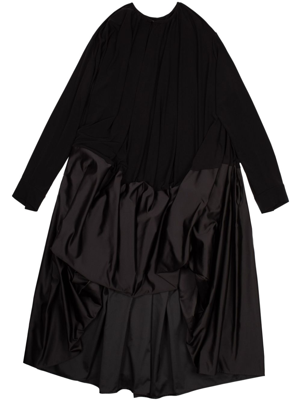 Monroe draped asymmetric dress - Black