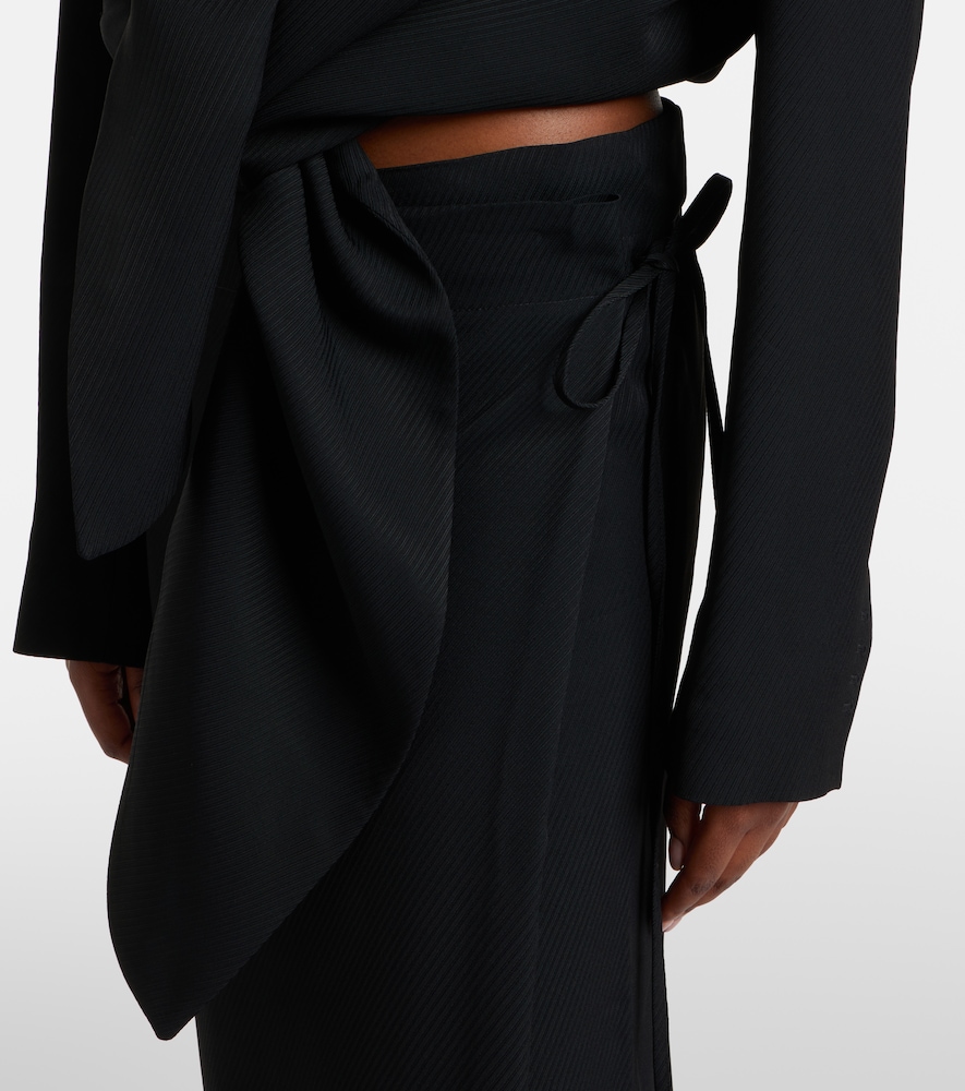 Hallie striped midi skirt