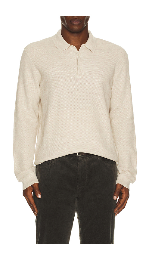 PAIGE Selwyn Sweater Polo in Cream. M. Also in S, XL/1X, XXL/2X