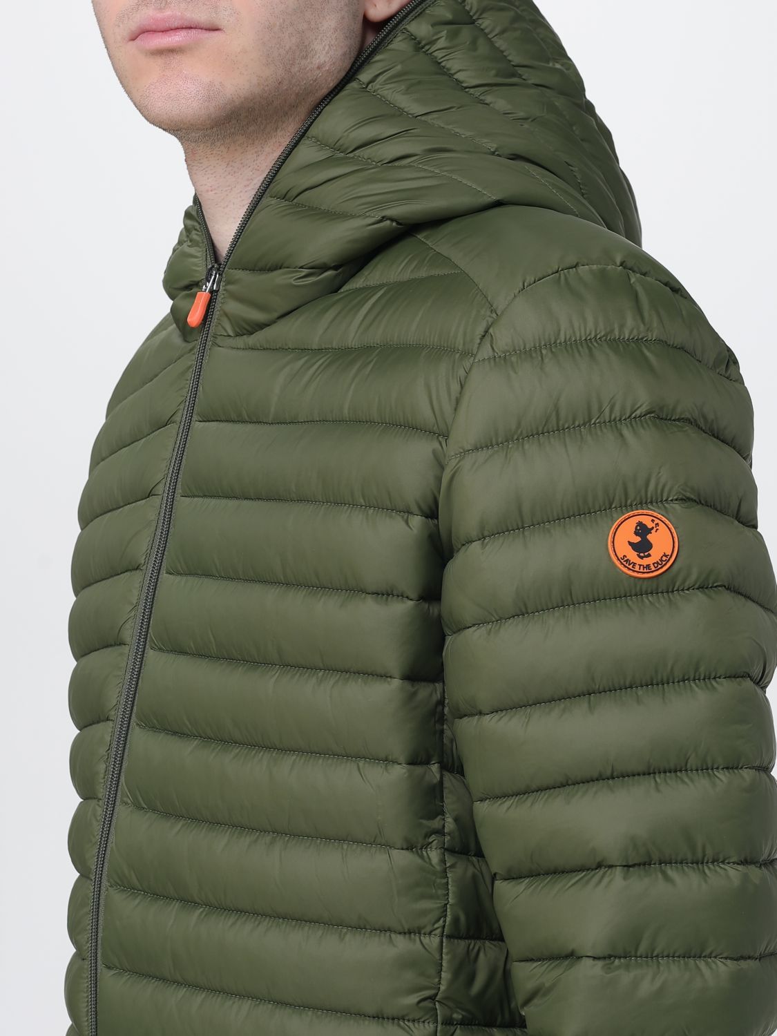 Logo-patch padded jacket - Black