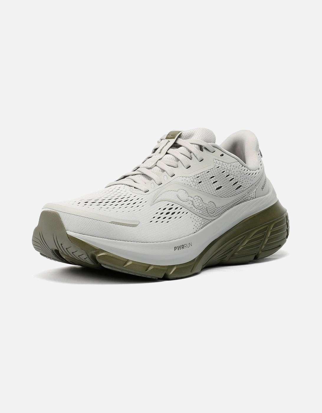 Men's Saucony Guide 18 Men's White/Olive Trainers - Size: 10