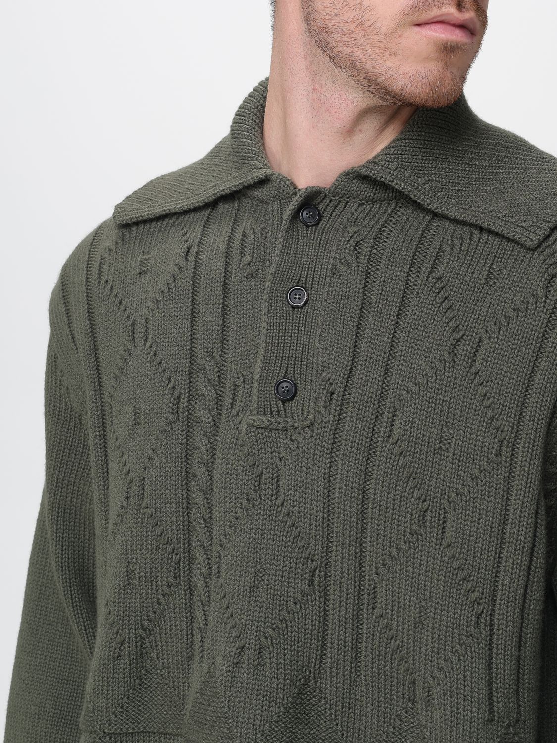 Polo Shirt Men color Green