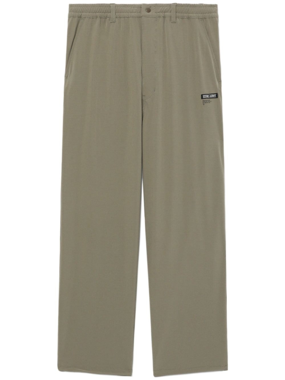 Logo-appliquéd trousers - Green