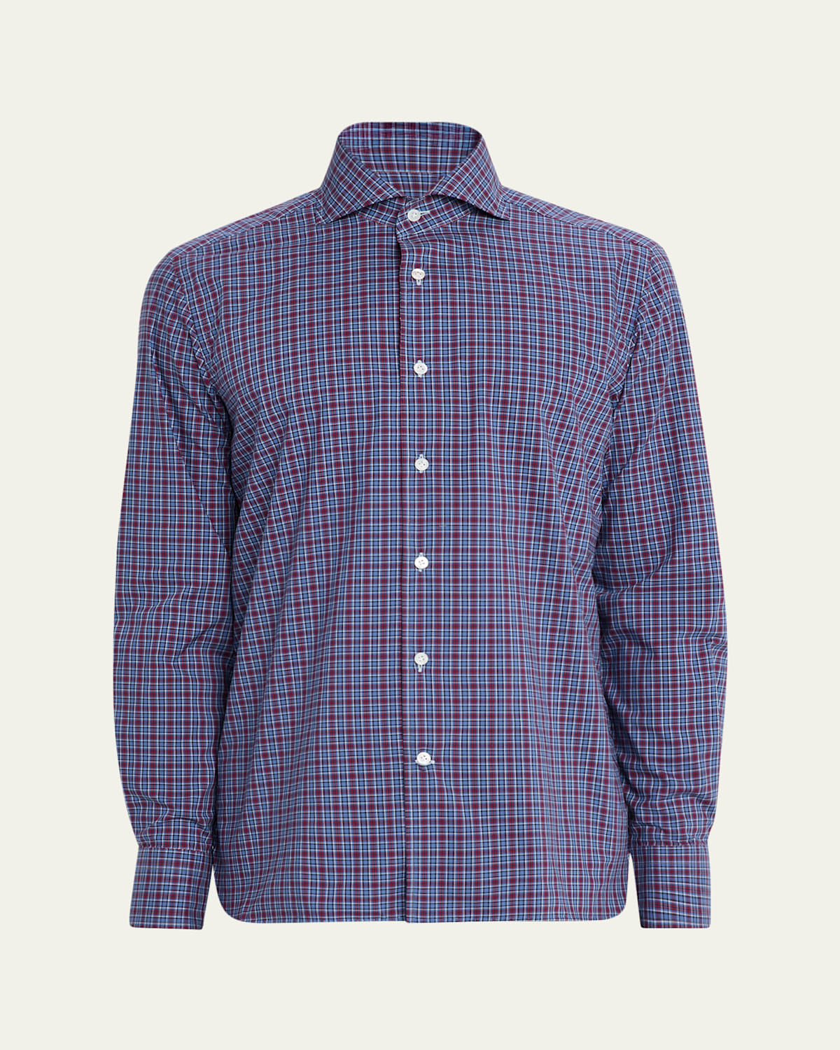 Men's Cotton Petite Plaid Classic-Fit Sport Shirt