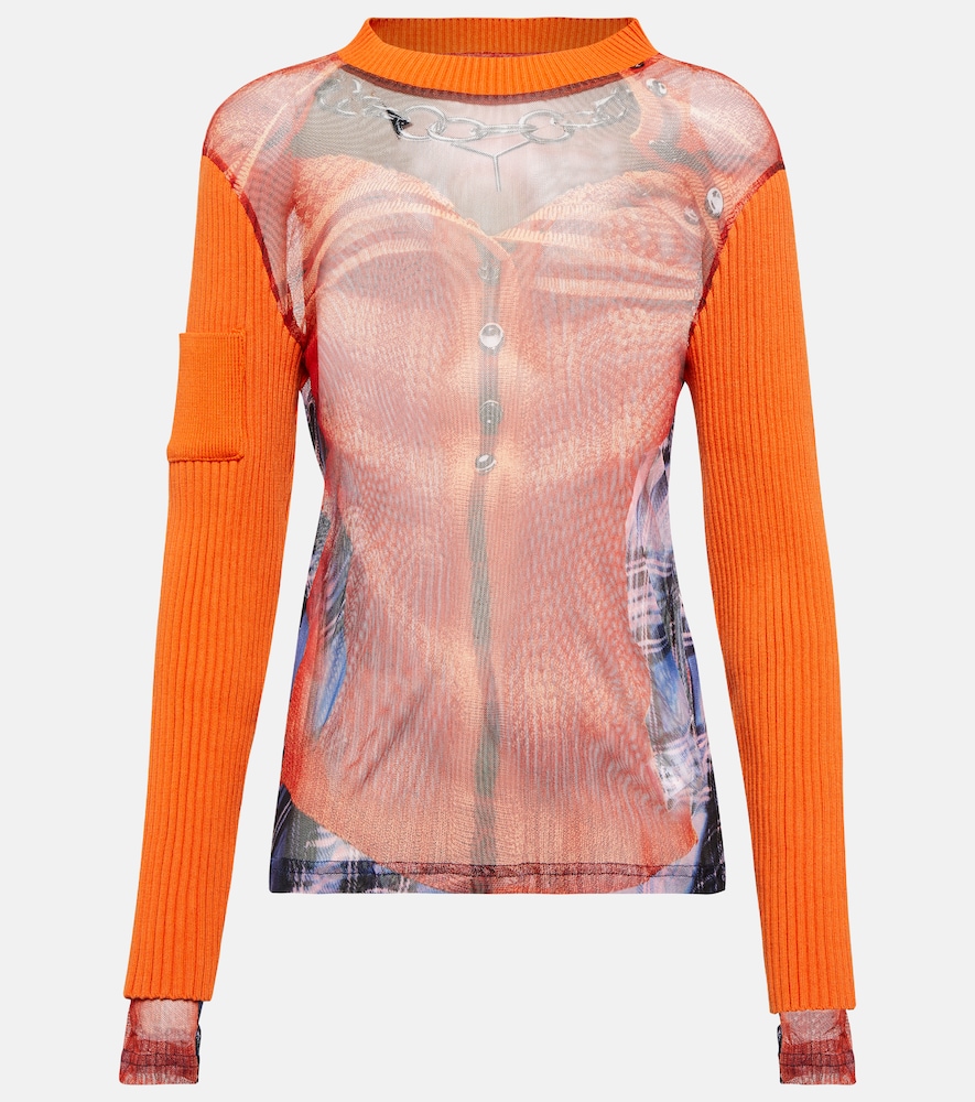 X Jean Paul Gaultier Trompe L'Oeil top