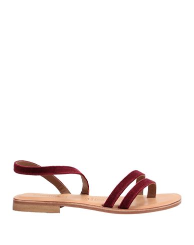Woman Thong sandal Burgundy Size 6 Textile fibers