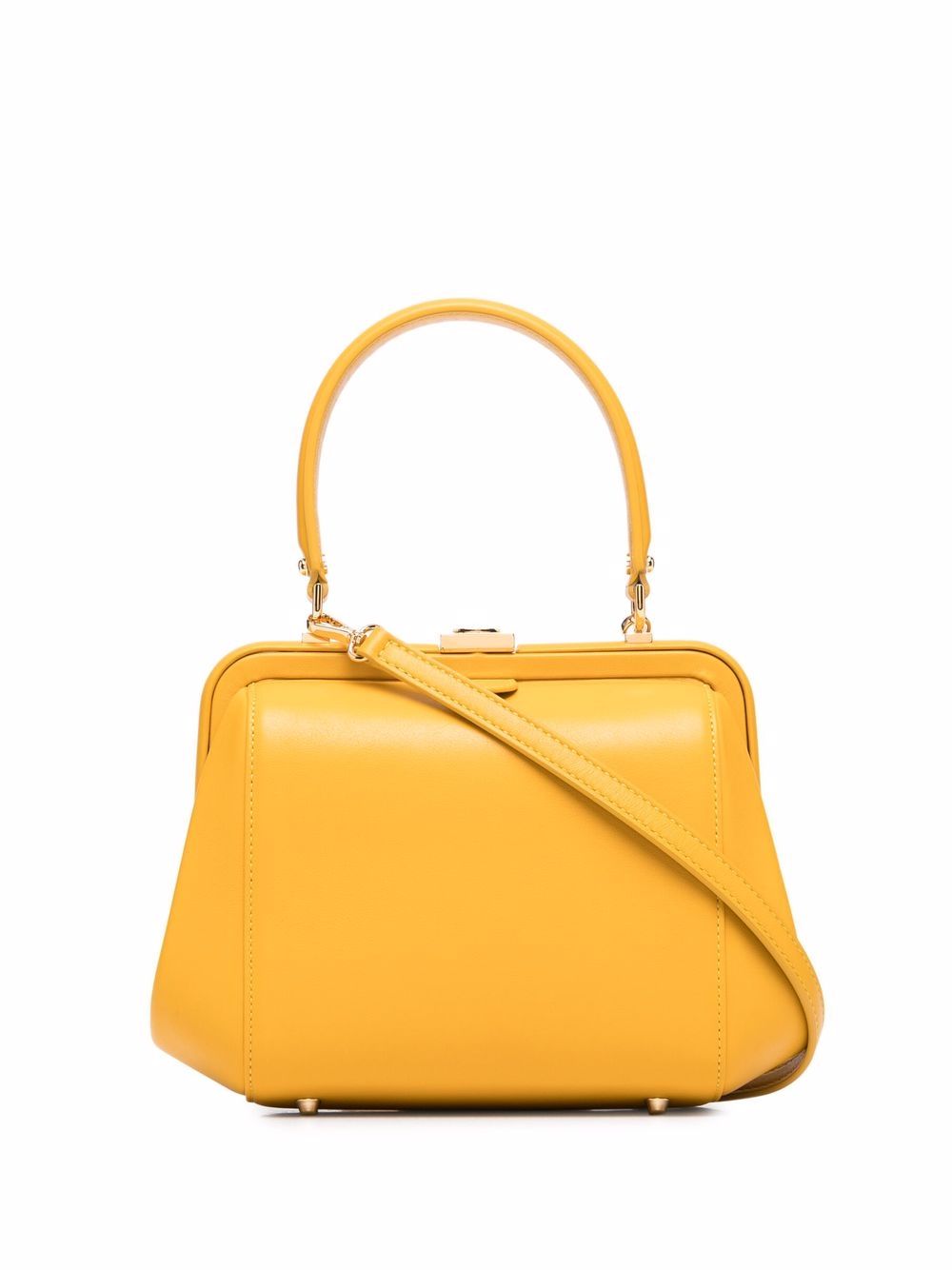 Class leather tote bag - Yellow