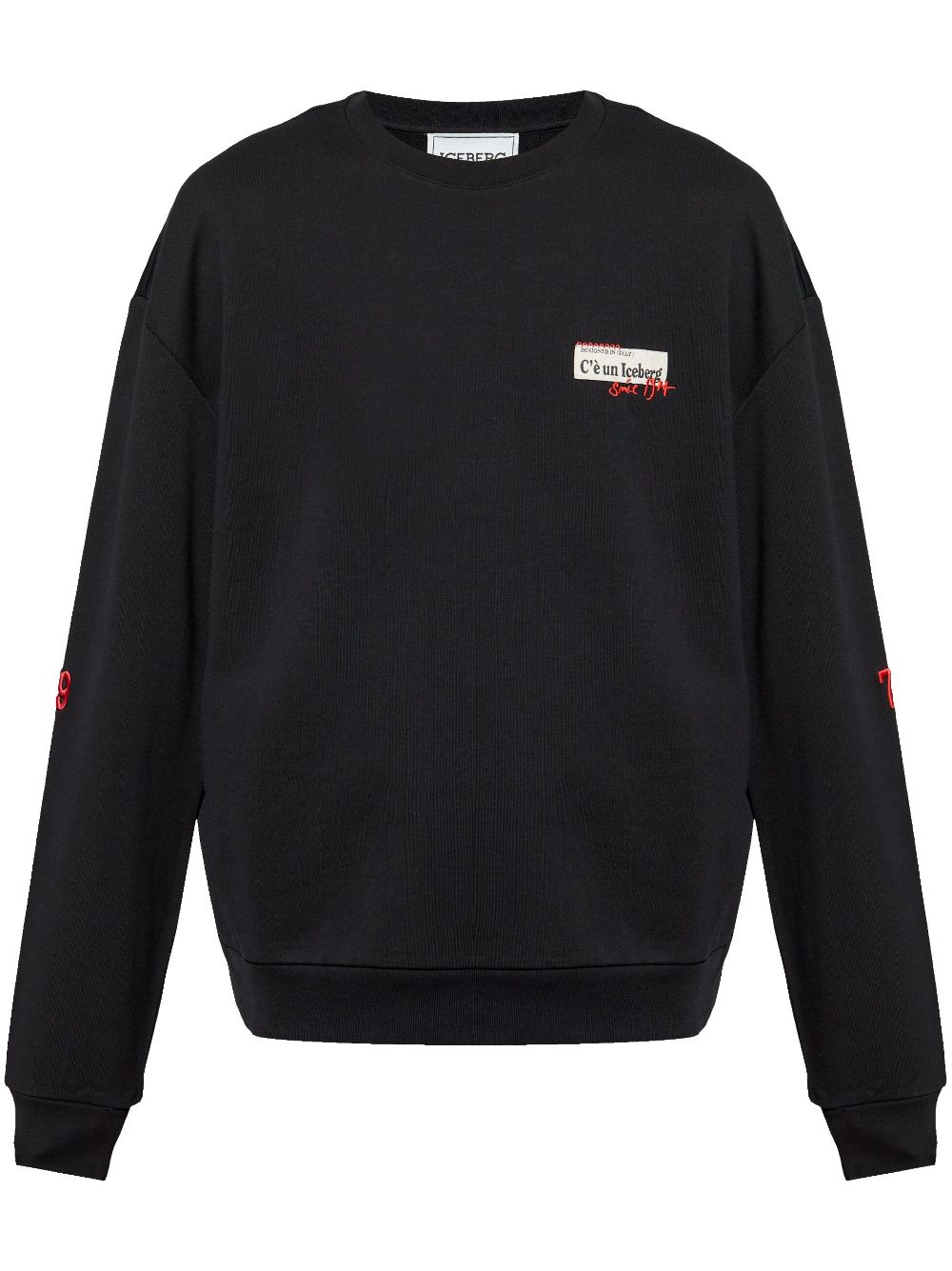 Logo-patch sweatshirt - Black
