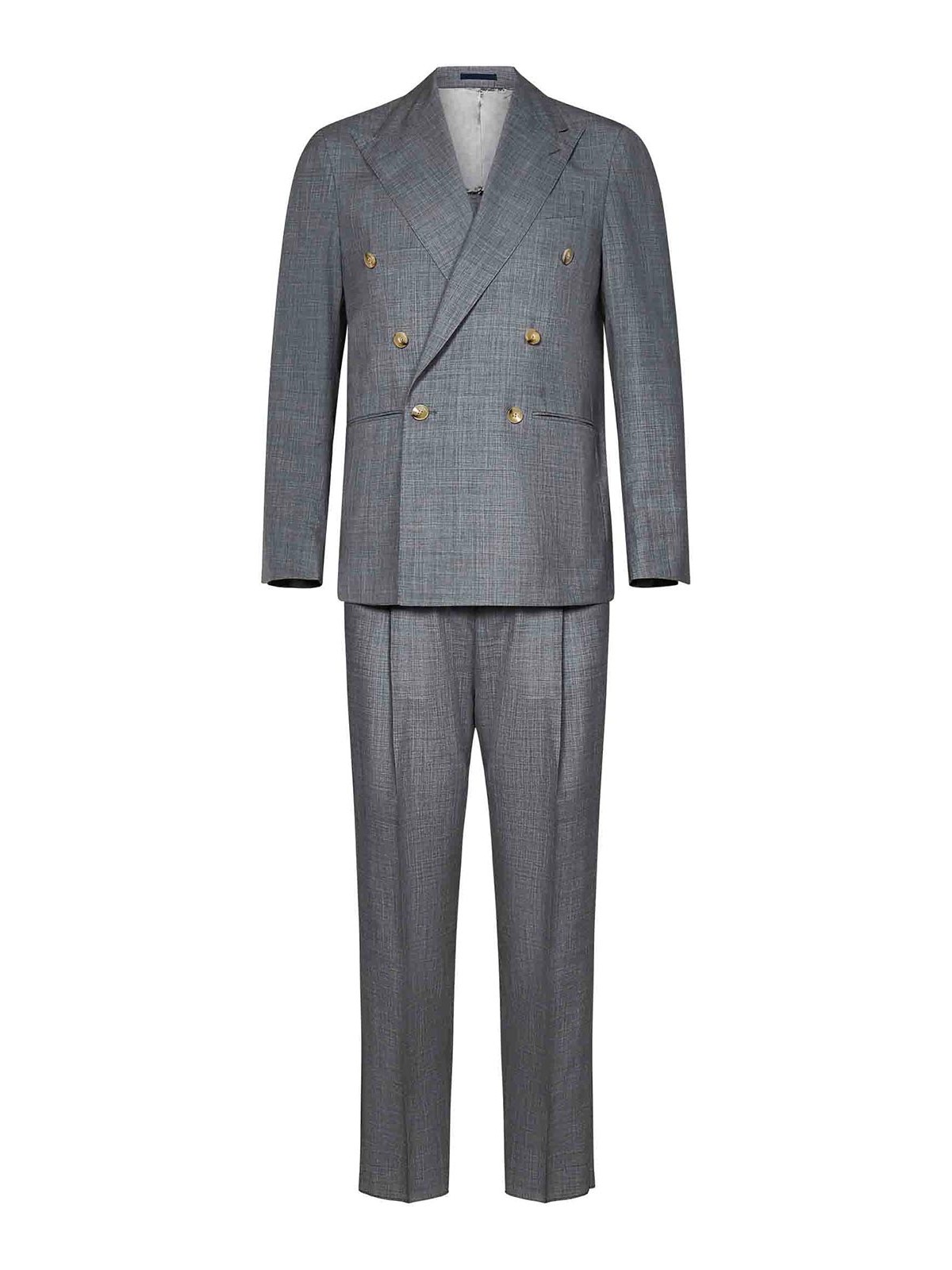 Double-Breasted Suit Model Grey