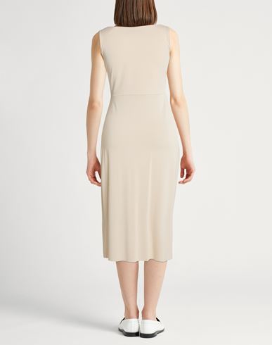Woman Midi dress Beige Size 8 Acetate, Polyamide, Elastane