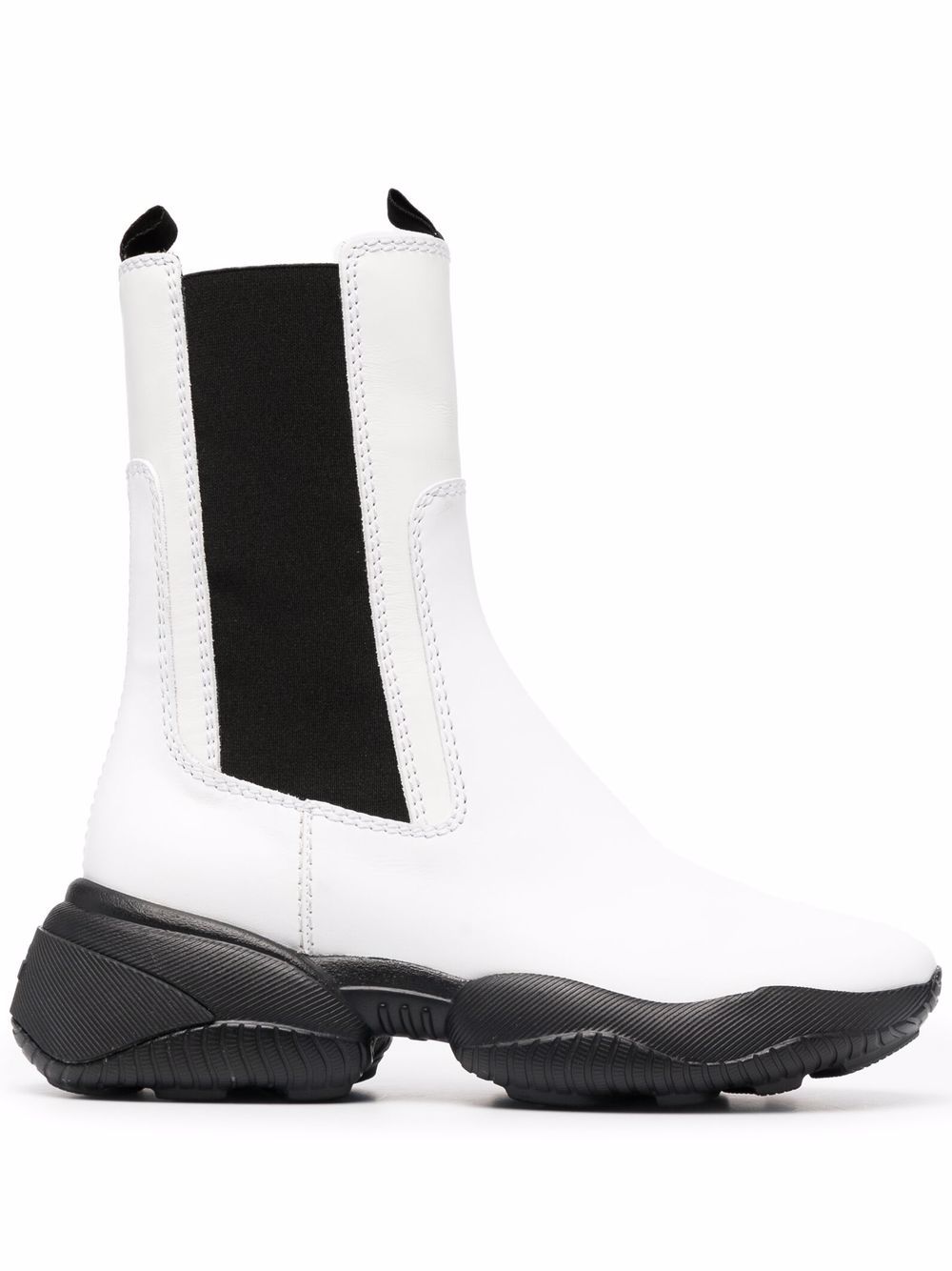 Mid-calf leather boots - White
