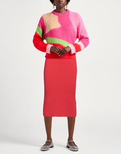 Woman Midi skirt Coral Size ONESIZE Cotton, Acrylic