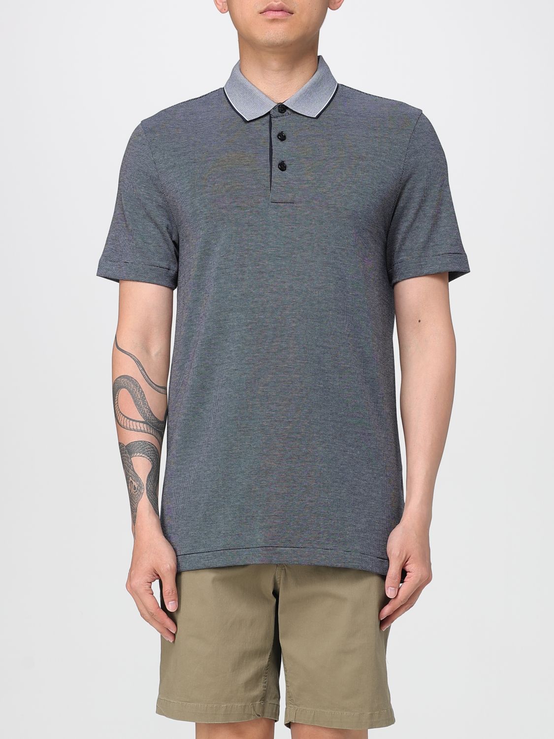 BOSS cotton polo shirt - Neutrals