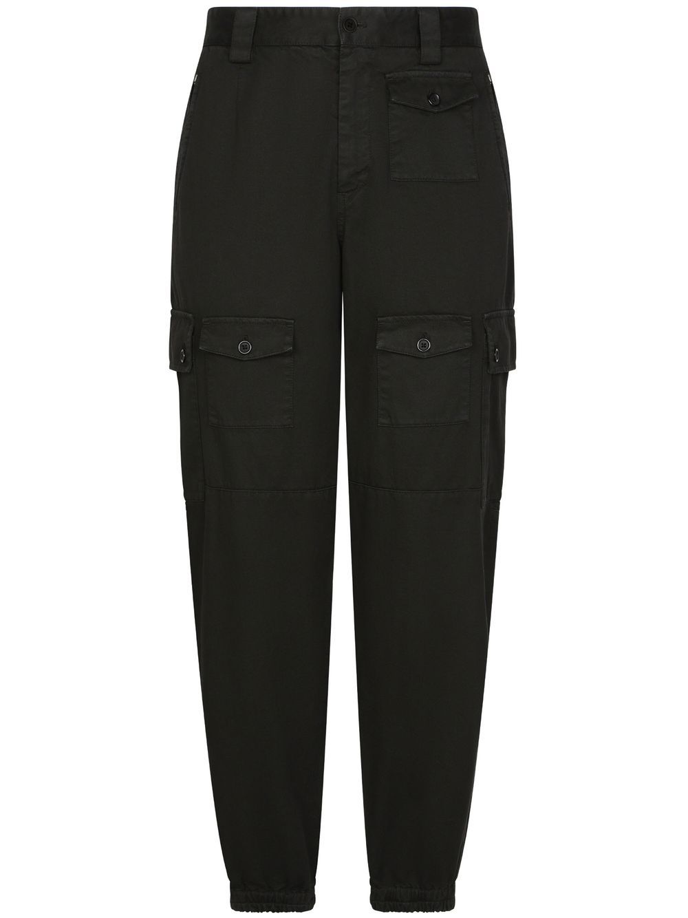 High-waisted cargo pants - Black