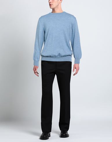 Man Sweater Azure Size 46 Merino Wool