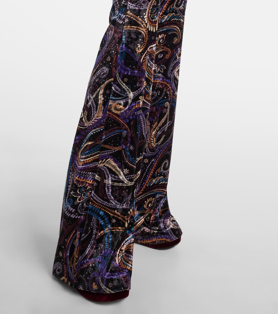 Paisley flared pants
