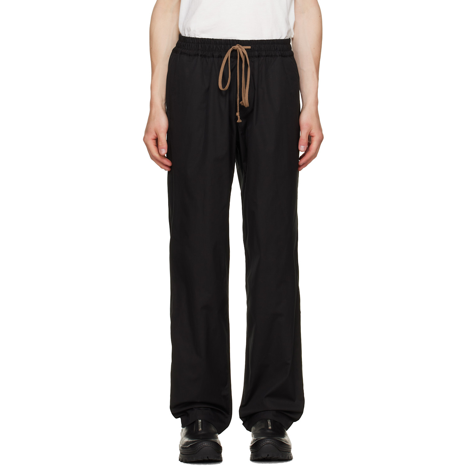 Black Alec Drawcord Trousers