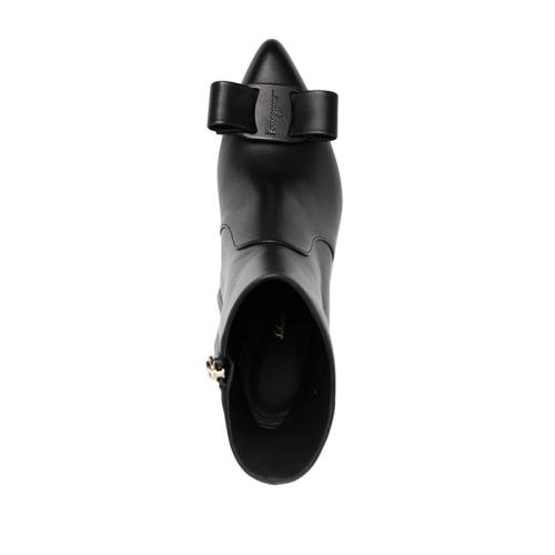 Viva bow-detail boots - Black